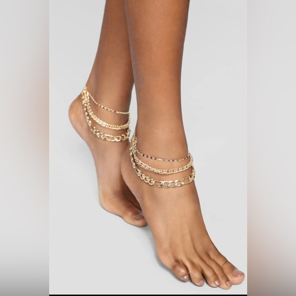Gold layered anklet - Picture 1 of 2